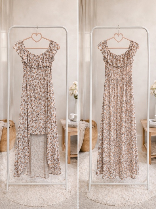 art class Dresses & Skirts - Floral Ruffle Maxi Dress Romper. Size XL.